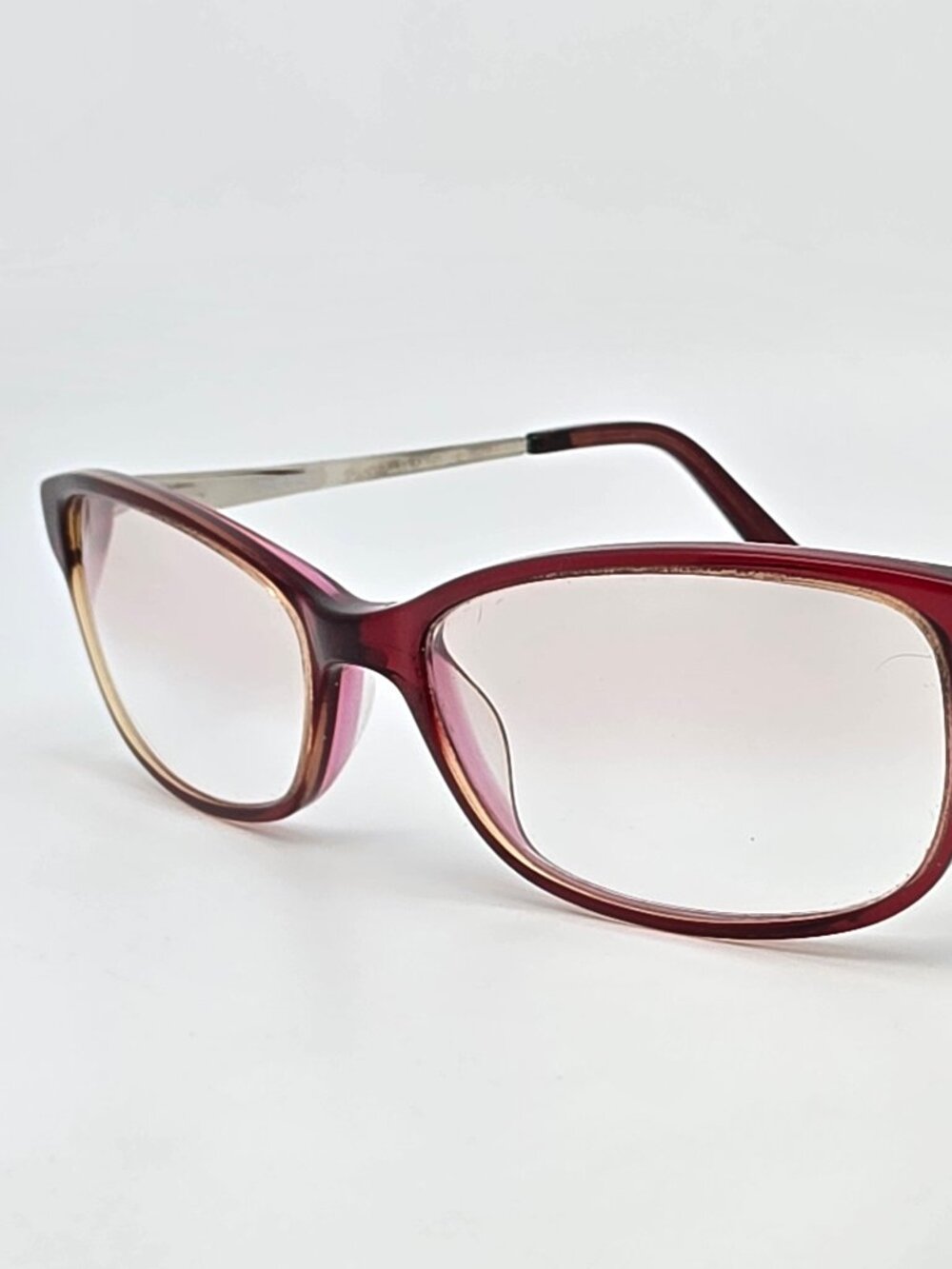 Bebe BB5122 604 Ruby Crystal Red Glitter Cat Eye Eyeglasses Frame w/ Flexhinge